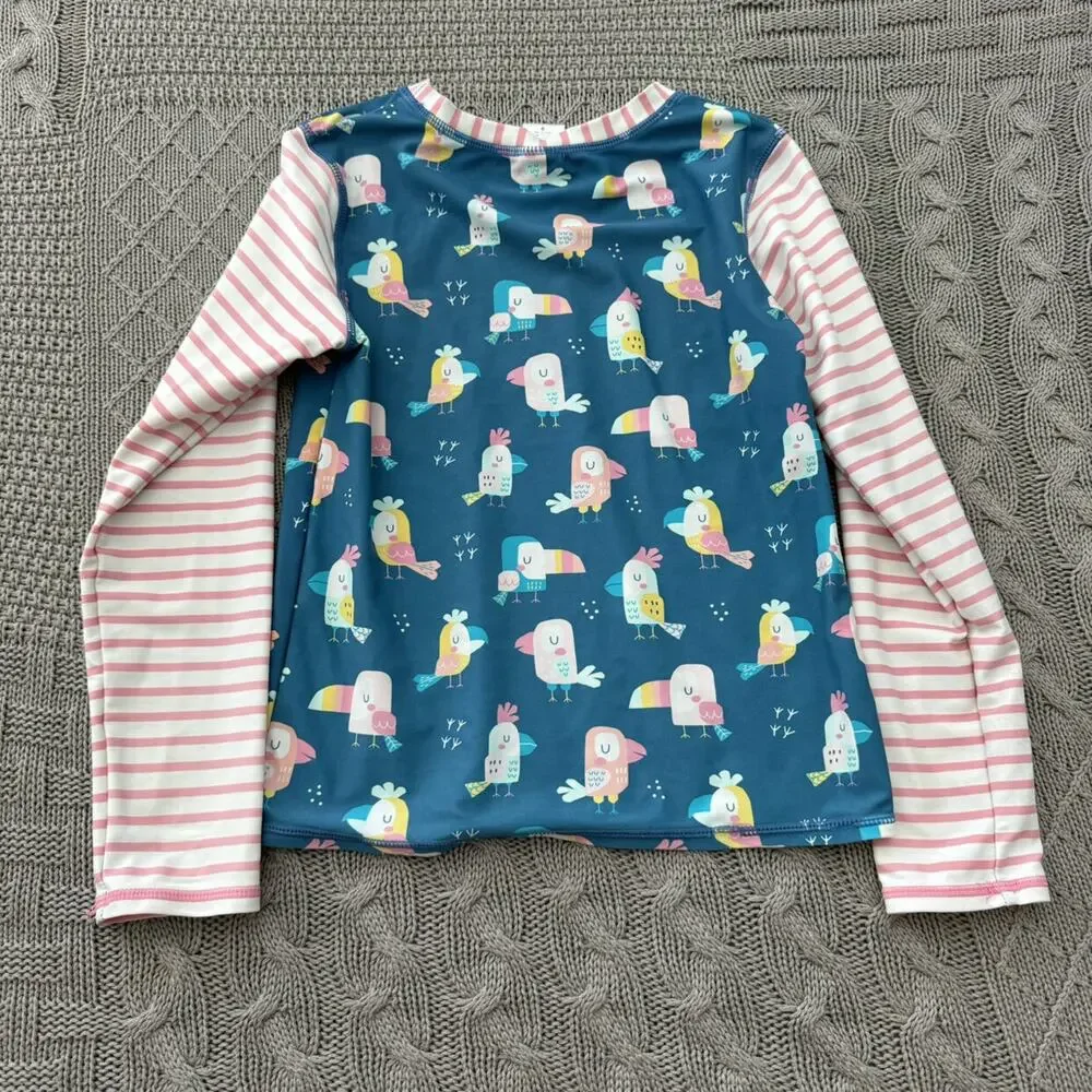 RuffleButts Bird & Stripes Rash Guard ~ 8 - Picture 8 of 8